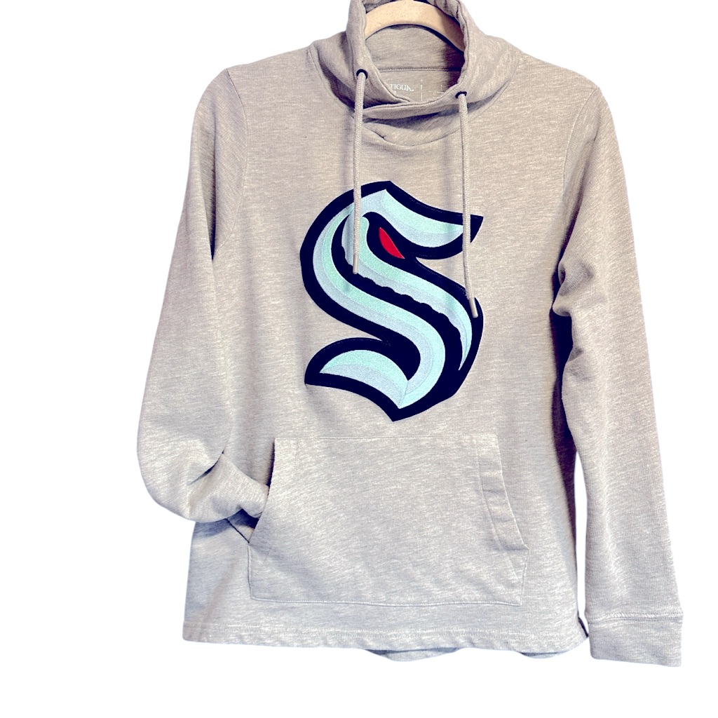 Women’s Light Gray Pullover Hoodie With Graphic “S”